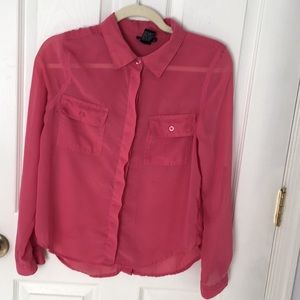 Pink Button Down Blouse
